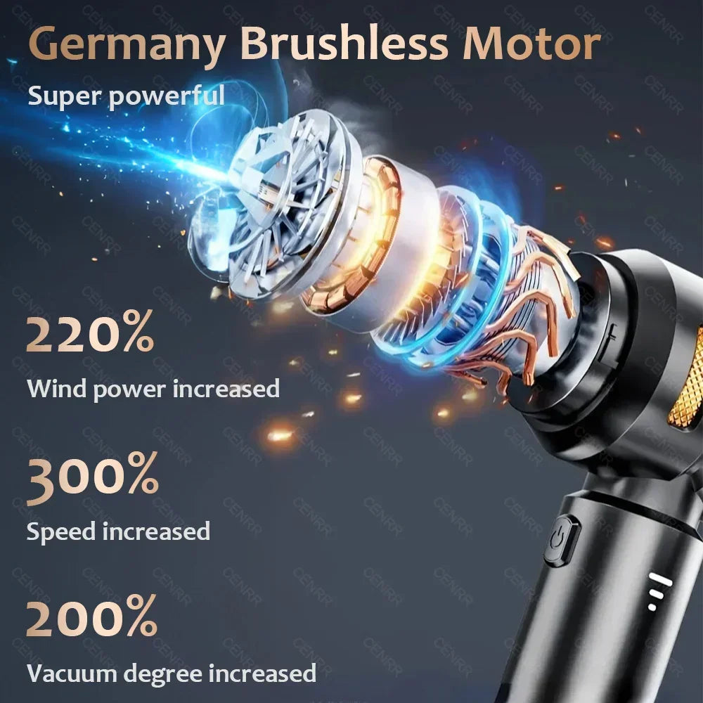 Aspirateur Voiture Sans Fil Puissant - 8000 Pa