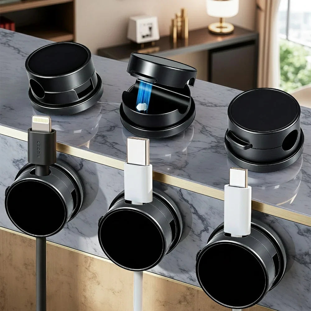 Organisateur Magnétique pour Câbles – Clips de Rangement Pratiques