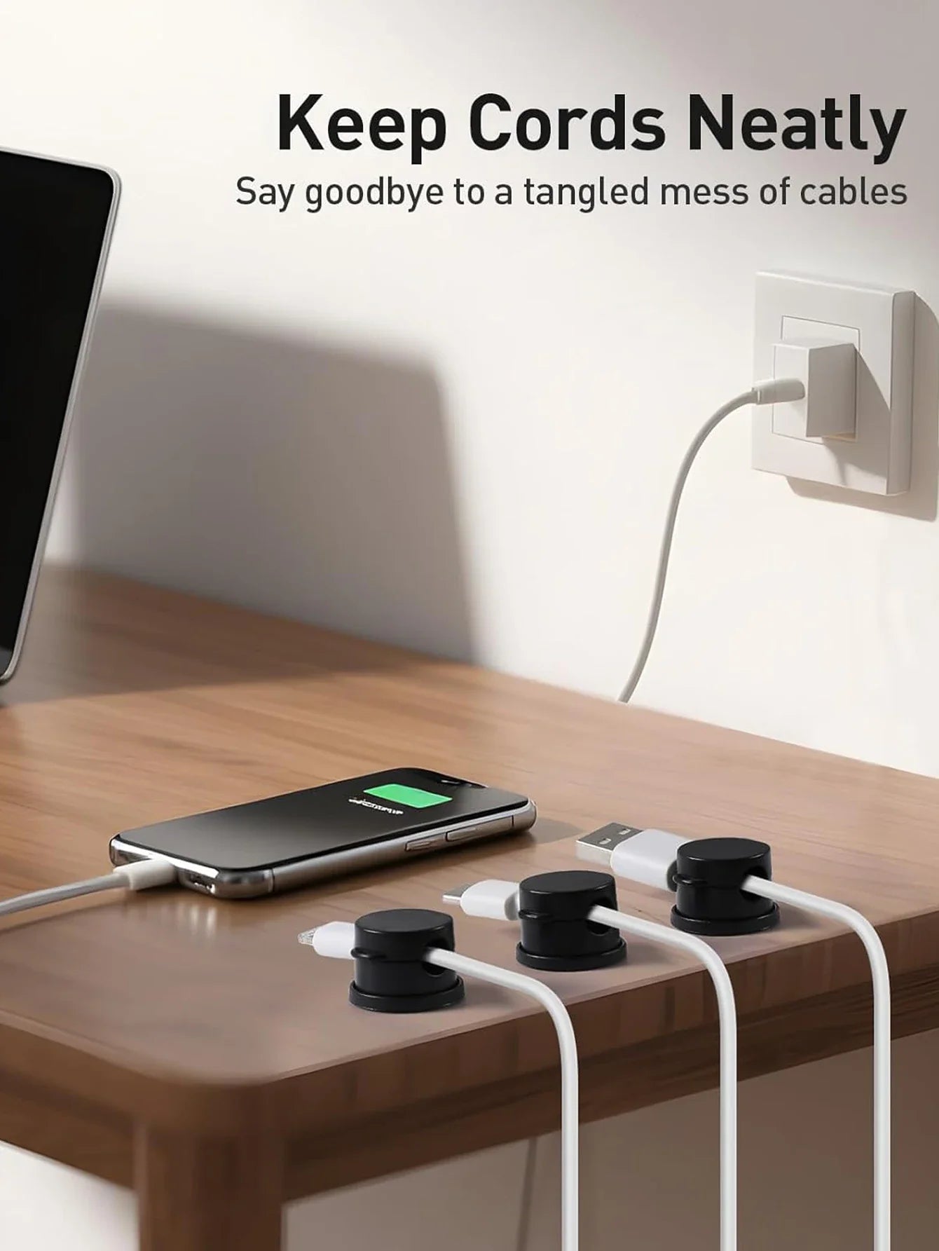 Organisateur Magnétique pour Câbles – Clips de Rangement Pratiques