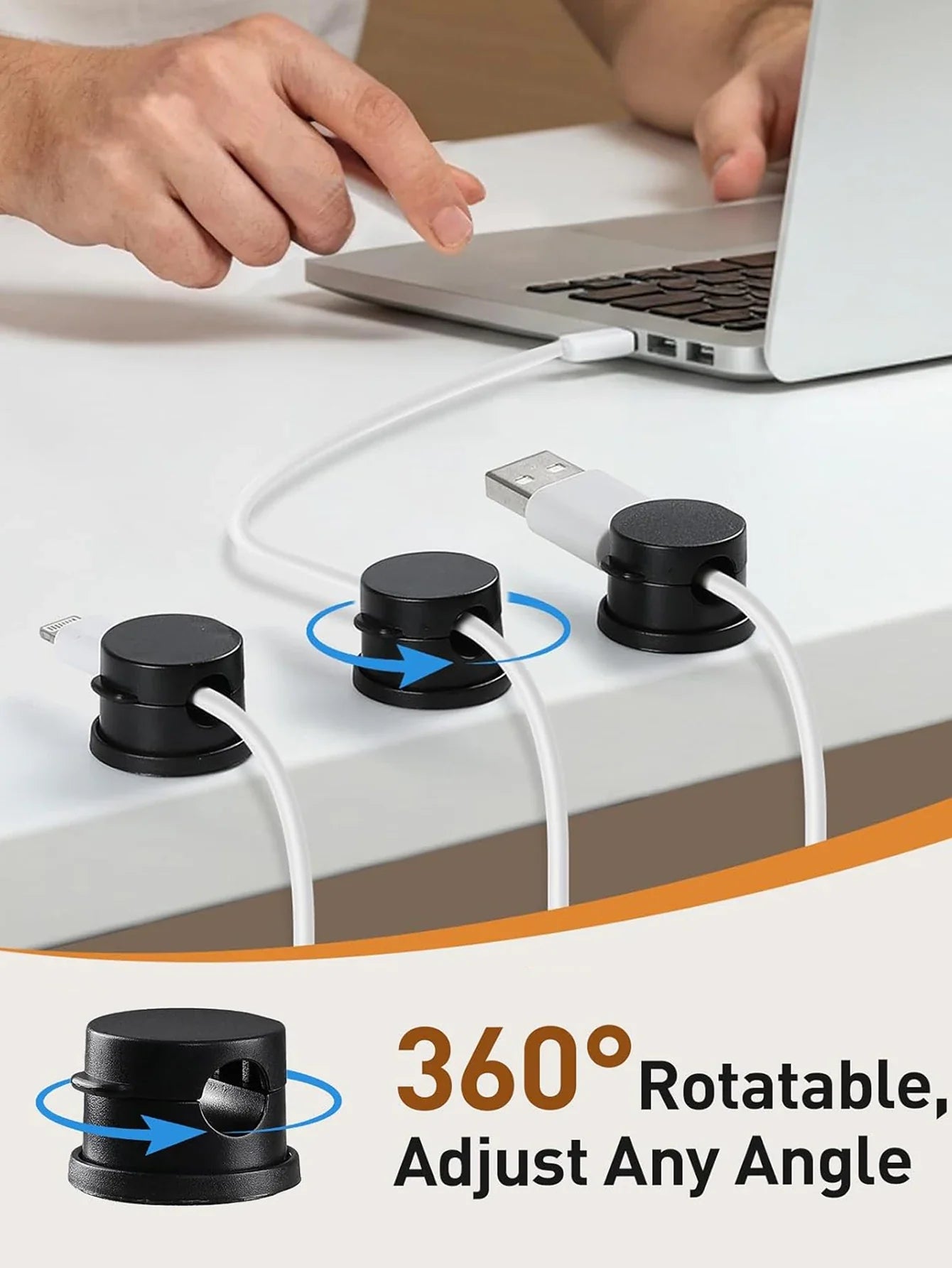 Organisateur Magnétique pour Câbles – Clips de Rangement Pratiques