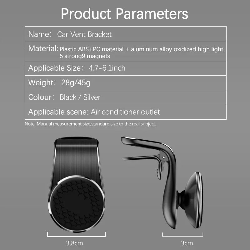 Magnetic Car Phone Holder Car Air Vent Magnet Mount Support GPS Smartphone Phone Holder in Car for Mobile Phone Rotation Bracket